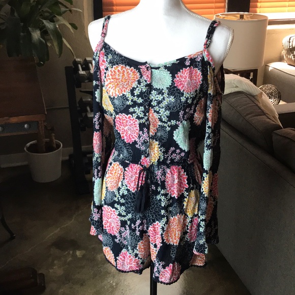 Altar'd State Bright Floral Romper - Picture 6 of 6
